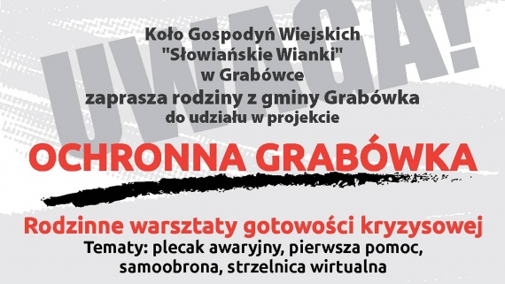Plakat promujący warsztaty "Ochronna Grabówka", 24.10.2025, źródło: KGW "Słowiańskie Wianki" w Grabówce