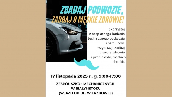 Akcja „Zbadaj podwozie, zadbaj o męskie zdrowie”, 16.11.2025, fot. Mechaniak/Facebook