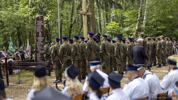 81. rocznica spacyfikowania 9. Pułku Strzelców Konnych AK k. miejscowości Osowe Grzędy, 8.09.2025, fot. Paweł Wądołowski