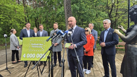 Konferencja prasowa nt. Podlaskiego Bonu Turystycznego, 23.05.2025, fot. Areta Topornicka