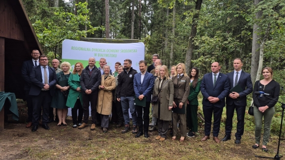 Spotkanie i podpisanie zarządzenia o nowych rezerwatach przyrody w Rezerwacie Kozi Rynek w Puszczy Augustowskiej, 15.09.2025, fot. Iza Kosakowska