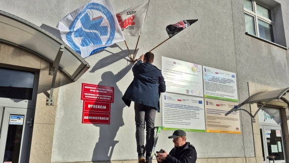 Protest ratowników Wojewódzkiej Stacji Pogotowia Ratunkowego, 18.11.2025, fot. Renata Reda