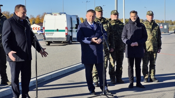 Wizyta ministra Marcina Kierwińskiego na granicy polsko-litewskiej, fot. Areta Topornicka