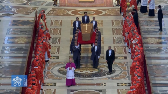 Uroczystości pogrzebowe papieża Franciszka, 25.04.2026, źródło: screen z transmisji Vatican News