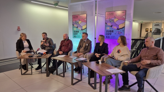 Konferencja prasowa zapowiadająca 19.edycję Międzynarodowego Festiwalu Filmów Krótkometrażowych Żubroffka, 17.11.2025, fot. Marcin Gliński