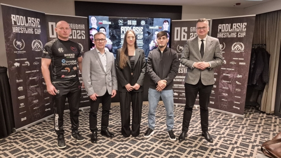 Konferencja zapowiadająca kolejną edycję Podlasie Wrestling Cup, 3.12.2025, fot. Marcin Mazewski