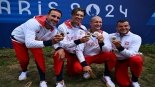 Polscy wioślarze zdobyli brązowy medal olimpijski w rywalizacji czwórek podwójnych, 31.07.2024, fot. Paweł Skraba/AZS