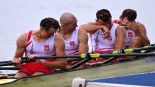 Polscy wioślarze zdobyli brązowy medal olimpijski w rywalizacji czwórek podwójnych, 31.07.2024, fot. Paweł Skraba/AZS