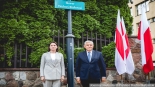 Otwarcie Skweru Wolnej Białorusi w Białymstoku, 14.07.2023, fot. Joanna Szubzda