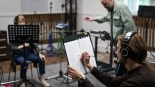 Słuchowisko "Obława" - nagranie, maj 2025, fot. Przemysław Getka/Polskie Radio Olsztyn