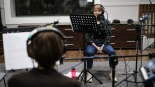 Słuchowisko "Obława" - nagranie, maj 2025, fot. Przemysław Getka/Polskie Radio Olsztyn