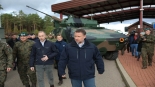Konferencja prasowa na granicy z Białorusią w Połowcach, 15.10.2025, źródło: MSWiA