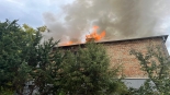 Pożar budynku mieszkalnego u zbiegu ulic Blokowej i Dziecinnej w Białymstoku, źródło: facebook/Kolizyjne Podlasie