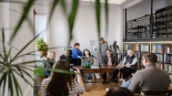 Spotkanie prasowe zapowiadające konferencję na temat nowoczesnych technologii w sztuce, 15.10.2025, fot. Krzysztof Karpiński/archiwum Akademii Teatralnej im. A. Zelwerowicza w Warszawie Filii w Białymstoku