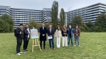 Białostoccy radni, przedstawiciele Centrum Spraw Obywatelskich i Młodzieżowa Rada Miasta namawiają do głosowania na projekty Budżetu Obywatelskiego, 2.10.2025, fot. Aneta Łaski