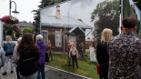 Wystawa, ukazująca sceny Obławy Augustowskiej stanęła w centrum Augustowa, fot. Marta Sołtys