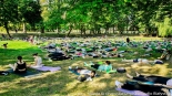 Joga w ogrodach Pałacu Branickich, 6.09.2025, fot. Sylwia Krassowska